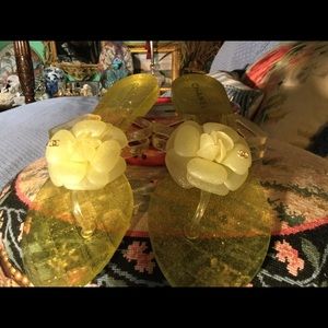 Vintage CHANEL jelly sandals.